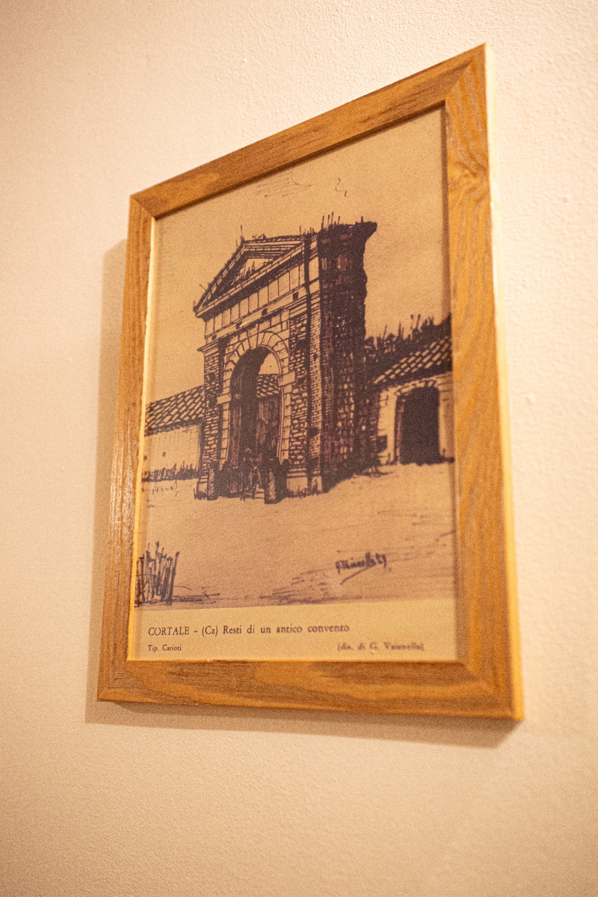 Stampa storica del convento di Cortale